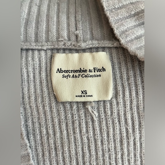 Abercrombie & Fitch Ribbed Duster Cardigan Grey: X-Small - Picture 2 of 6